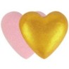 Bombe de bain Coeur Rose Dore 120 grs Senteur Fraise