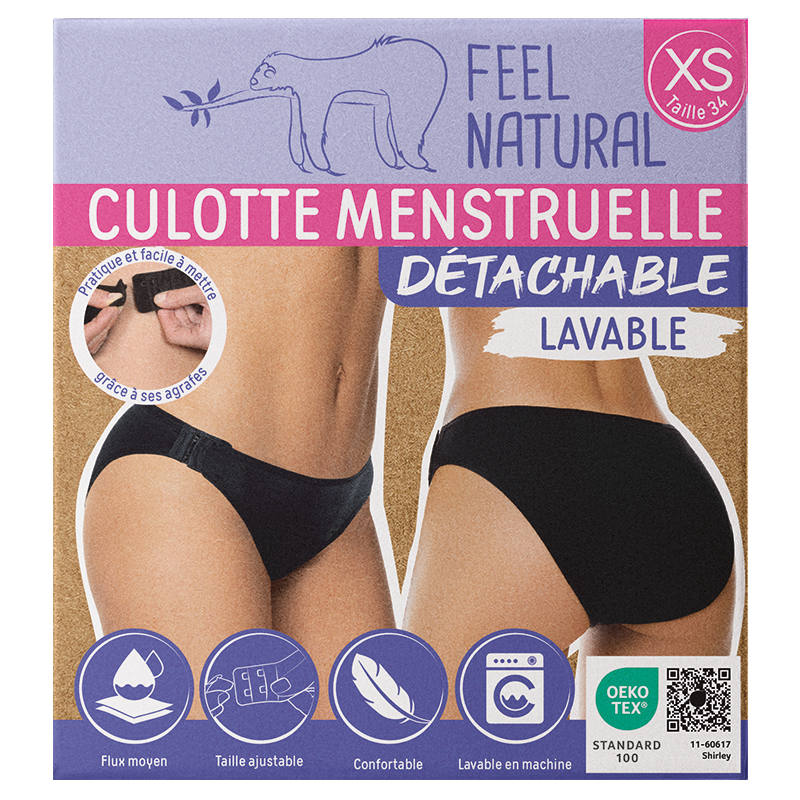 Culotte Menstruelle Détachable Noir