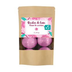 Sachet bombes de bain 40 grs x 5 - Senteur Rose