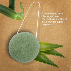 Eponge Konjac Visage Aloe Vera - Feel natural