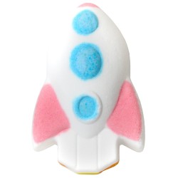 Bombe de bain 135 gr - Fusée effet arc en ciel - Senteur Monoï