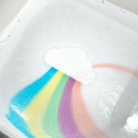 Bombe de bain 150 gr - nuage effet arc en ciel - Senteur Coco