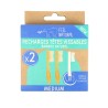 Lot de 2 recharges brosse à dents vissable en bambou Feel Natural - Medium