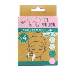 Set de 4 carré démaquillant Feel Natural