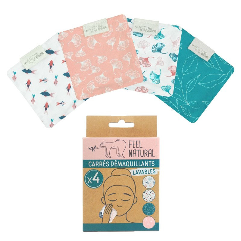 Set de 4 carré démaquillant Feel Natural