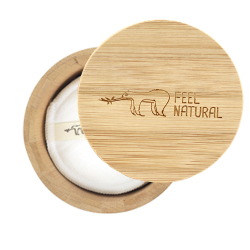 Set boîte Bambou + 10 disques démaquillants Coton+ Filet de lavage - Feel Natural