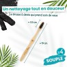 Lot 4 brosses à dents Charbon - Souple - Feel Natural