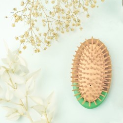 Brosse à cheveux pocket ovale  en bambou - Feel Natural