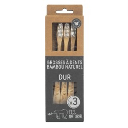 Lot de 3 Brosses à Dents -  Feel Natural - Dur