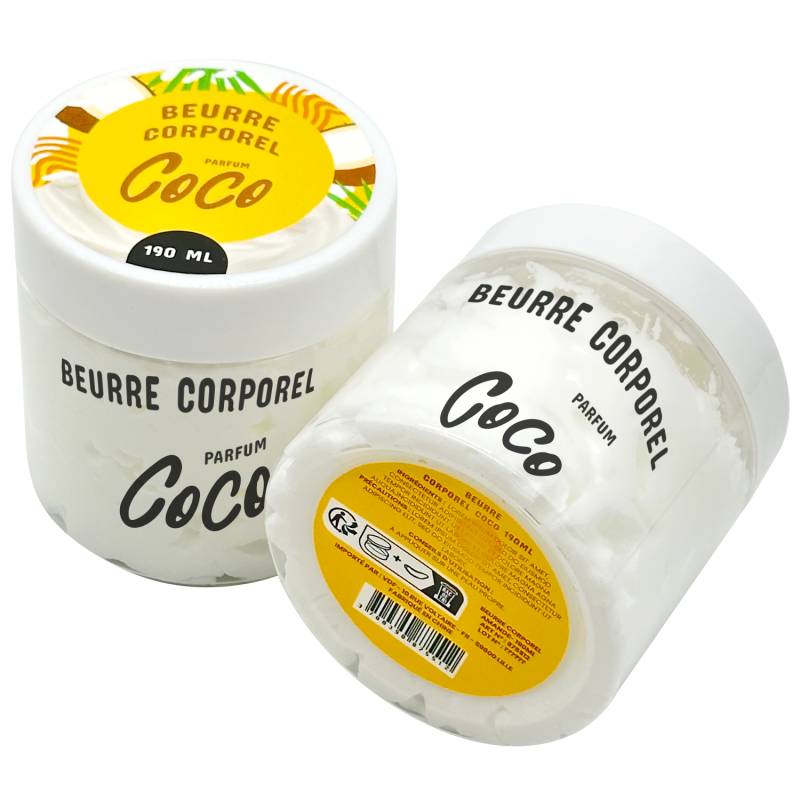 Beurre Corporel fouetté - 190ml - Senteur Coco - French Tendance