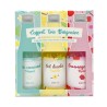 Coffret gel douche Vanille, Bain moussant Monoï, Gommage Rose - French Tendance