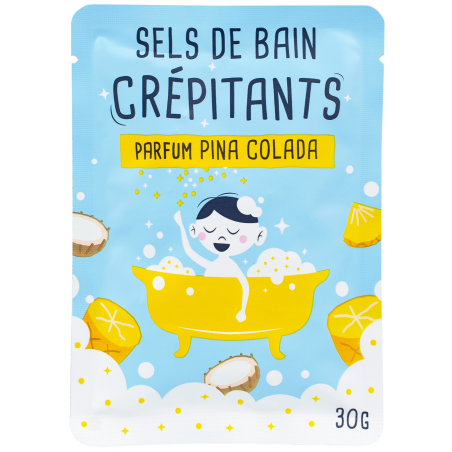 Sels de bain crépitants 30 gr - Senteur Pina Colada - French Tendance