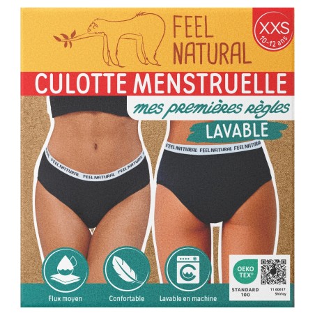 Culotte Premières Règles – Noir – Feel Natural