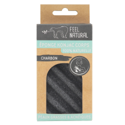 Eponge Konjac Corps Charbon - Feel natural
