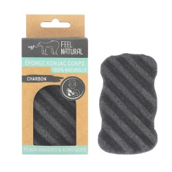 Eponge Konjac Corps Charbon - Feel natural