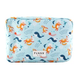 Trousse (23x20x8) Funny Kids - Aqua Cat