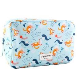 Trousse (23x20x8) Funny Kids - Aqua Cat