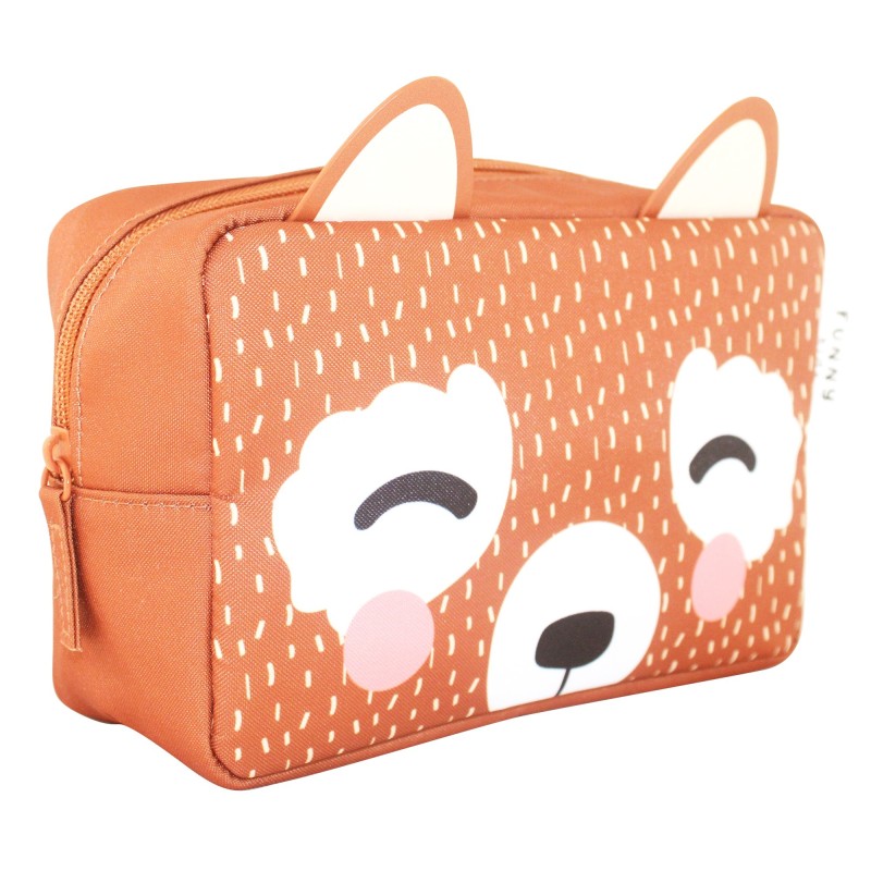 Trousse (20x13x8) Funny Kids - Panda Roux