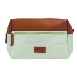 Trousse de toilette Homme (21x14x10)- Harvey Collection - Simili Cuir et polyester imperméable
