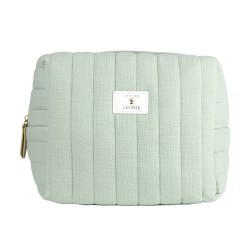 Trousse de toilette Femme (21x15x10) - Gaze de coton - Vert