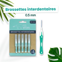 Lot de 5 brossettes interdentaires 0,5 mm - Feel Natural