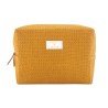 Trousse de toilette Femme (21x15x11) - Nid d'abeille - coloris Ocre
