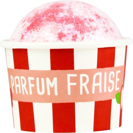 Bombe de bain 100 gr - Carnaval - Senteur Fraise - French Tendance