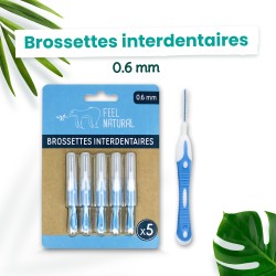 Lot de 5 brossettes interdentaires 0,6 mm - Feel Natural