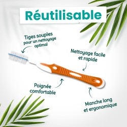 Lot de 5 brossettes interdentaires 0,8 mm - Feel Natural