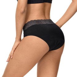 Culotte Menstruelle Dentelle Noir